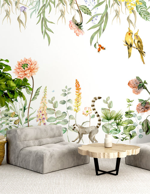 Fresque Alice - Vert Pastel