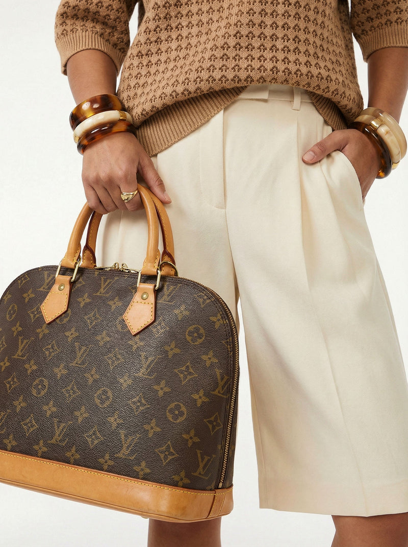 Bolso vintage con monograma Louis Vuitton Alma Pm