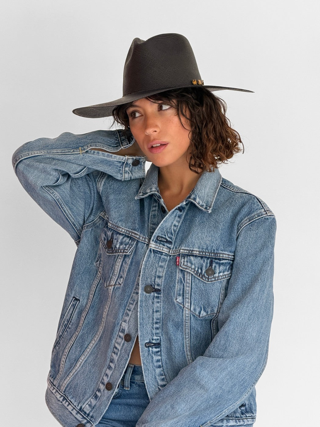 Amanda Straw Hat - Black