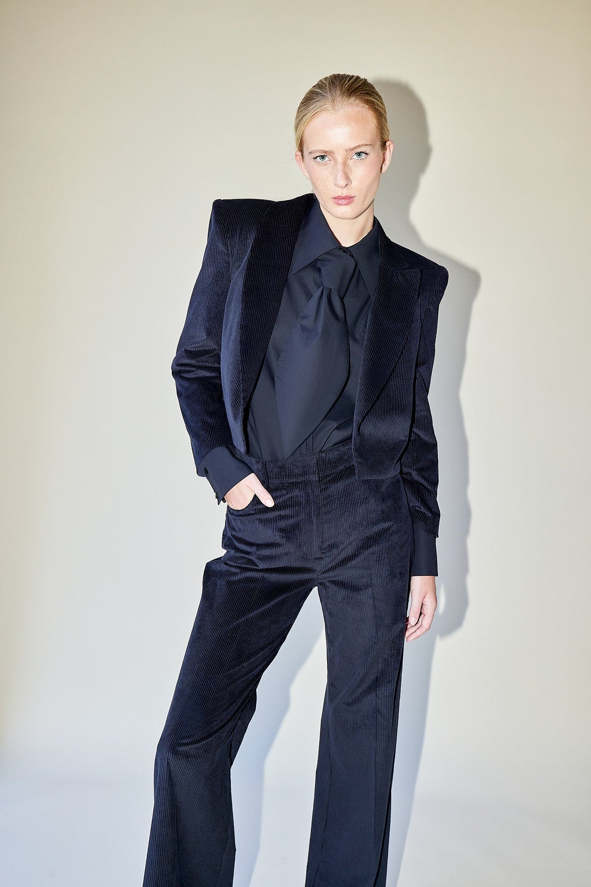 Veste Amber Spencer - Black Corduroy - Femme
