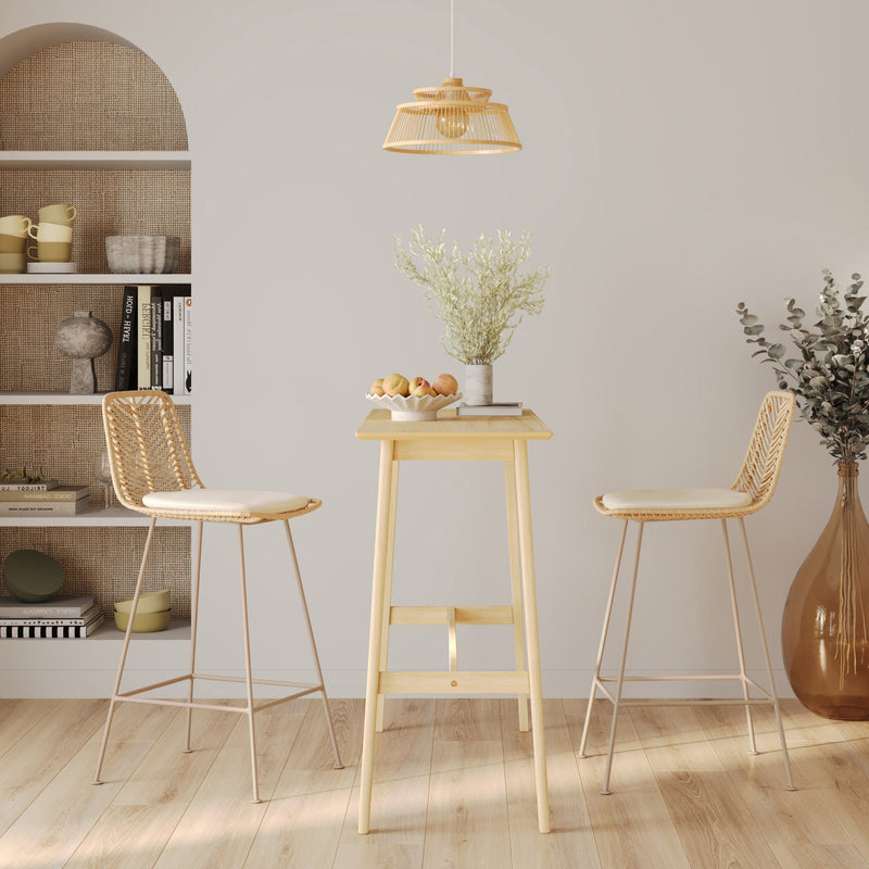 Set of 2 Tamara Bar Stools - Beige
