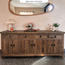 Buffet Mastic en bois 3 portes 4 tiroirs