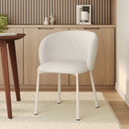 Danaë - Silla de tela texturizada color crudo jaspeado