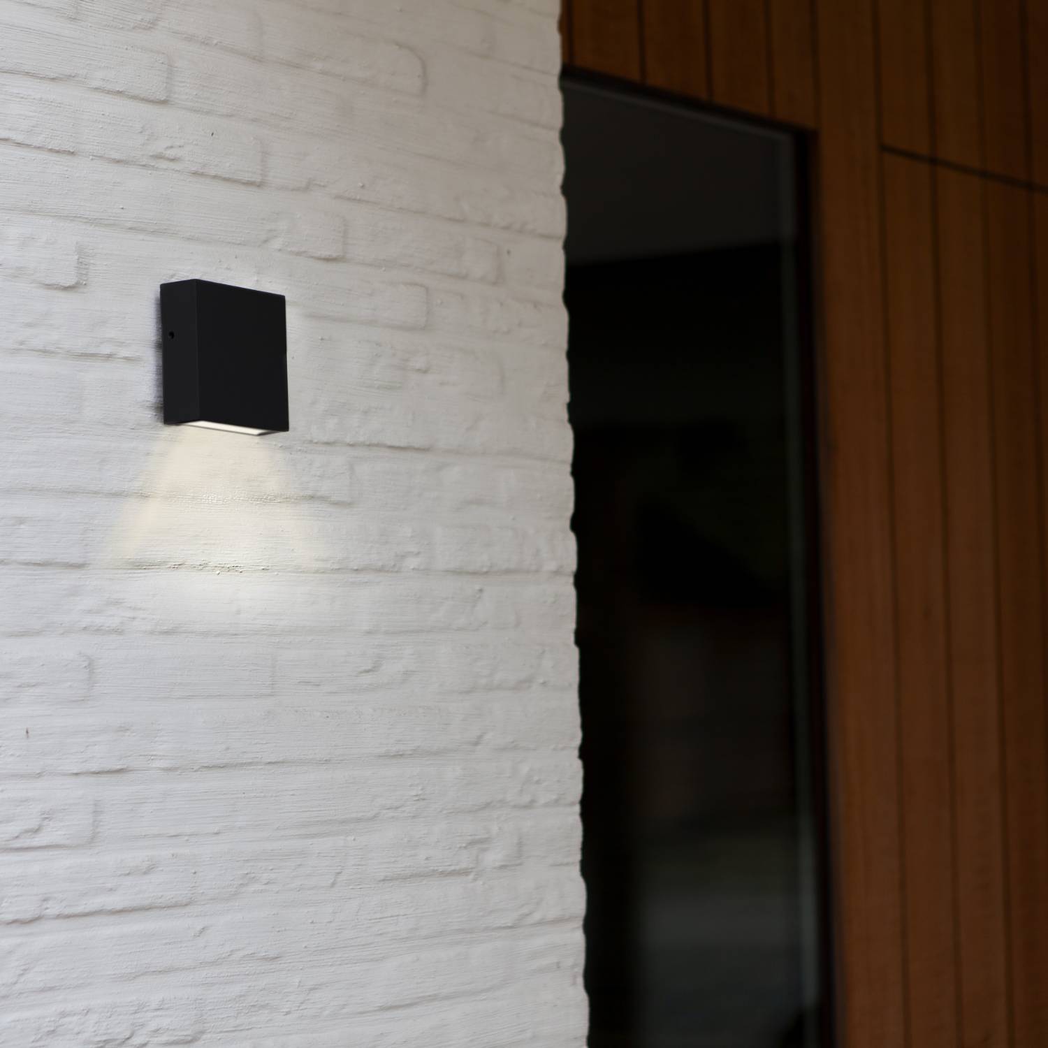 Gemini XF - Aplique de Pared con Alimentación de Red - Aluminio - Negro Mate