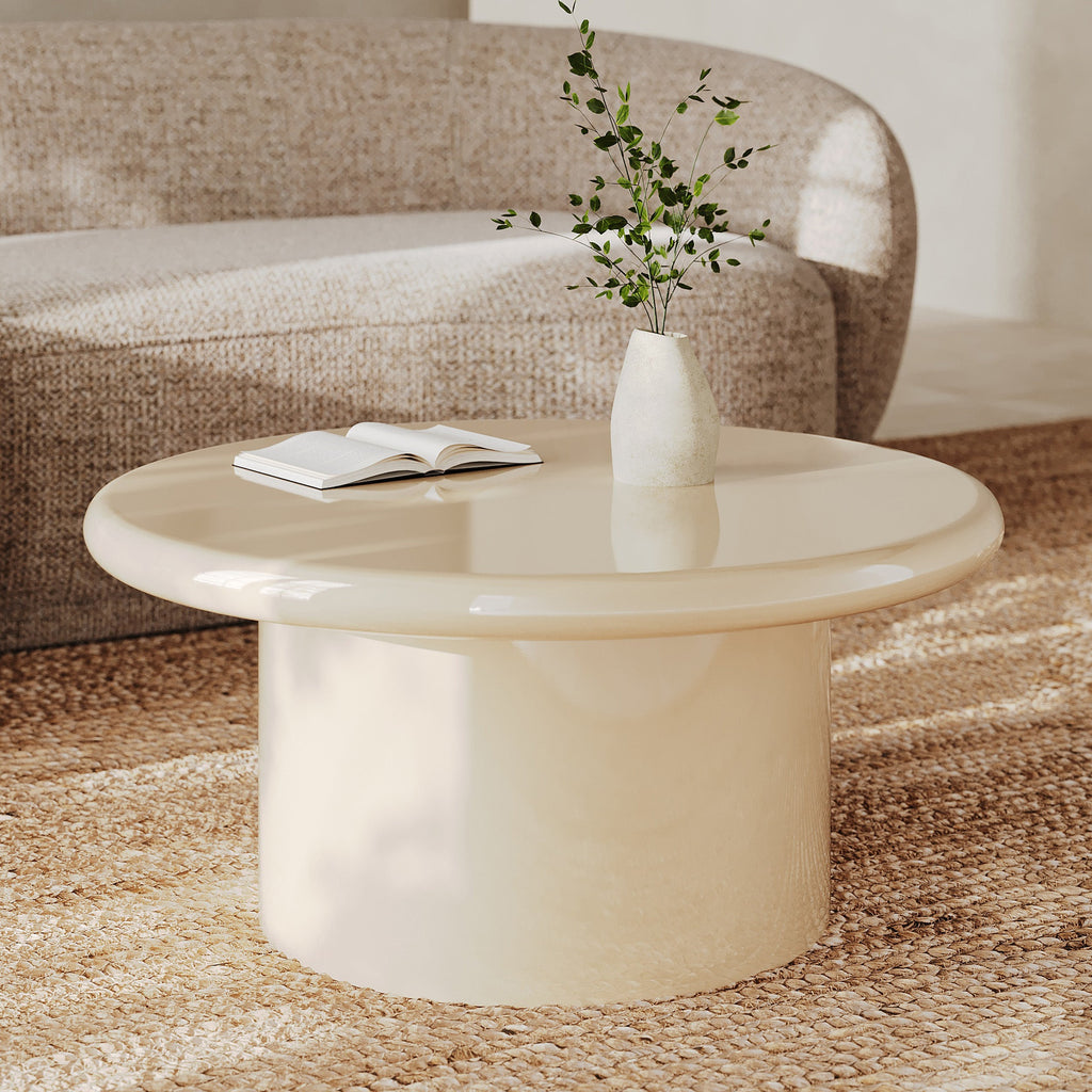 Apoline - Table Basse Laquée Blanche En Mdf
