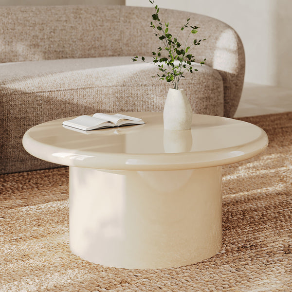Apoline - Mesa de centro de Mdf lacado blanco