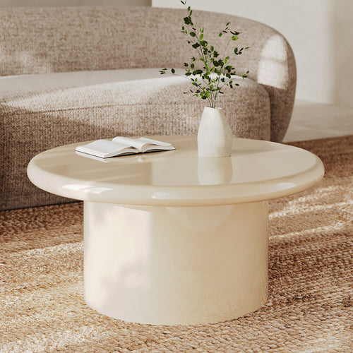 Apoline - Table Basse Laquée Blanche En Mdf