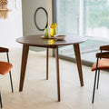 Réno - Round Table for 4 People in Dark Wood
