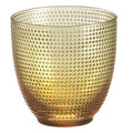 Trame - Lot De 6 Verres - H9 Cm - Ambre