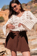 AMÉLIE Beige - Gilet Crochet