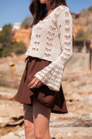 AMÉLIE Beige - Gilet Crochet