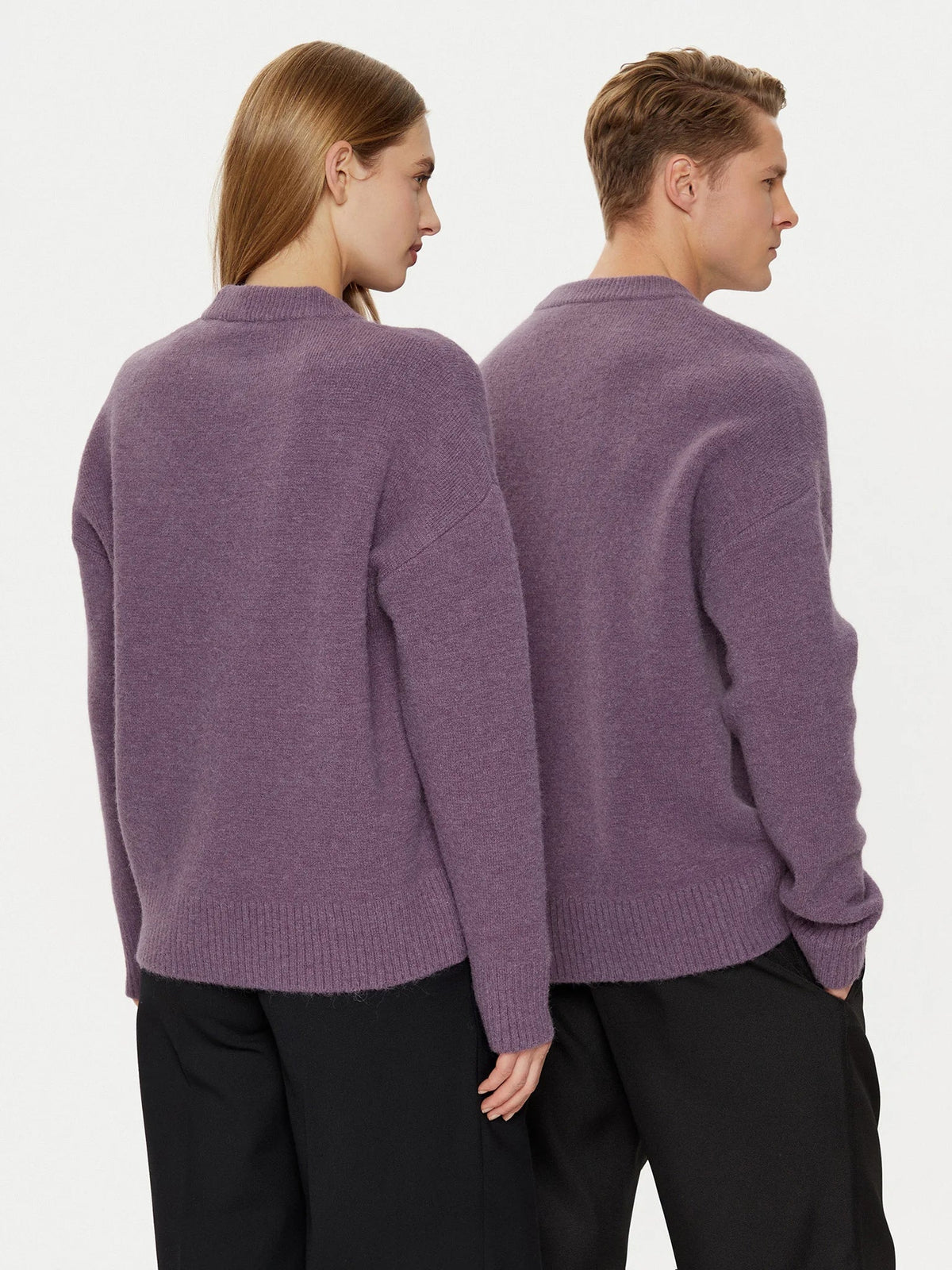 Sweter z alpaki - Ami Paris - Fioletowy