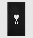 Ami Paris - Serviette De Plage Ami De Cœur Noir Craie - Mixte