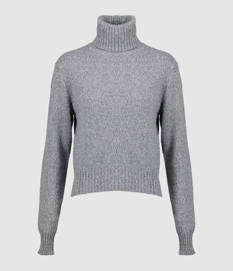 Ami Paris - Pull Ami De Cœur Gris Chiné - Femme