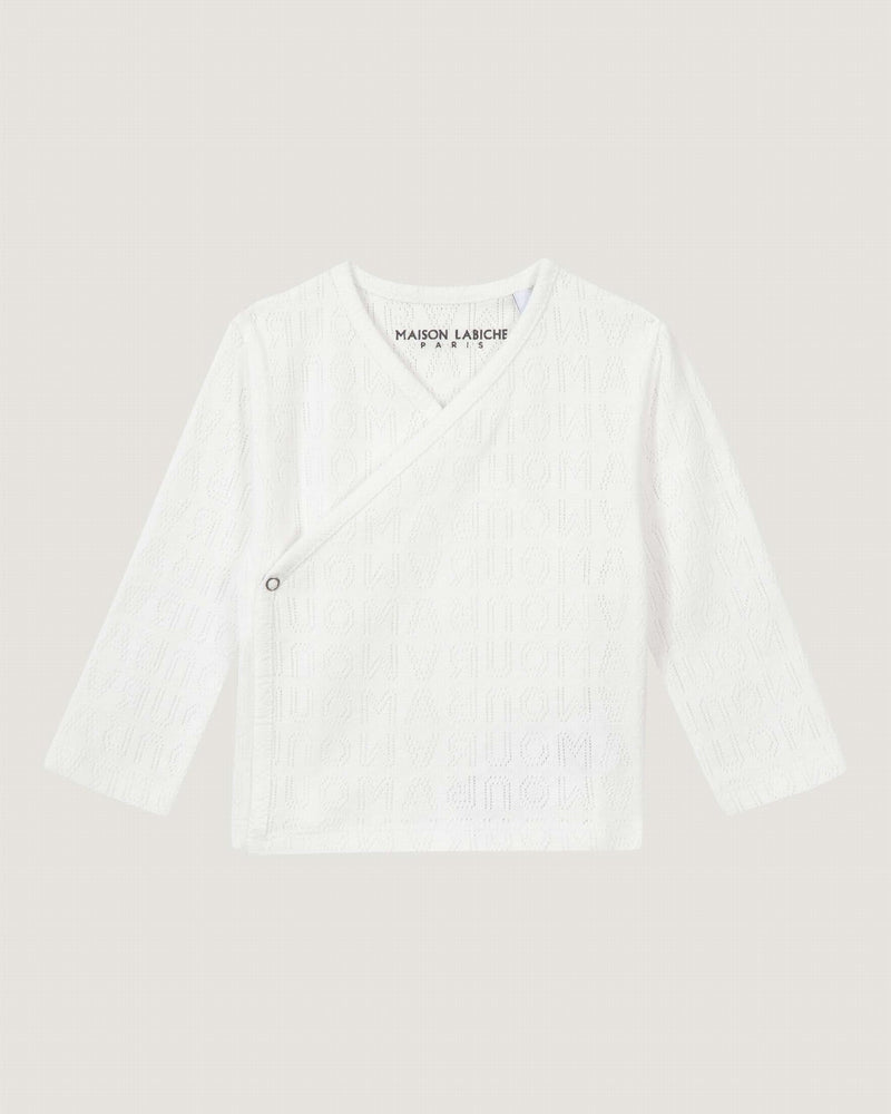 "amour" aliscamps pointelle tee-shirt#color_off-white