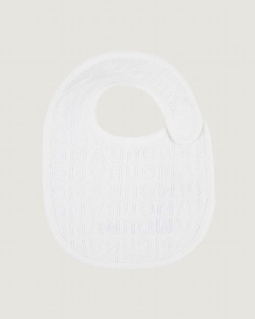 "amour" dreyer pointelle bib#color_off-white