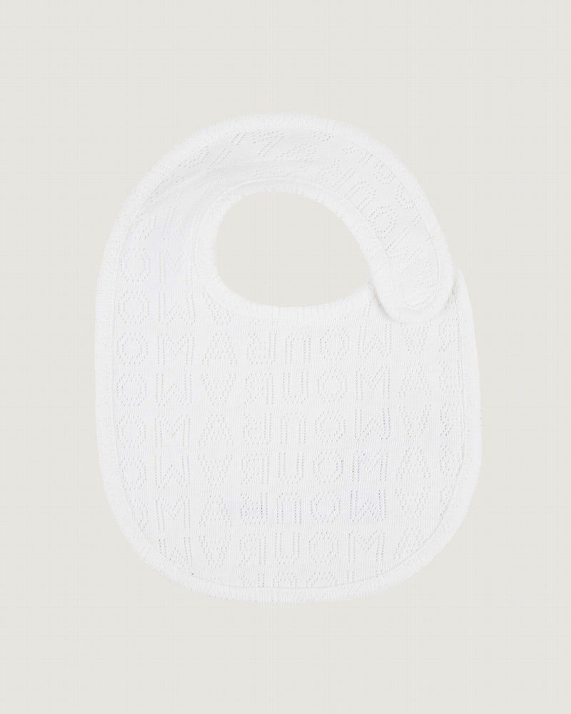 "amour" dreyer pointelle bib#color_off-white