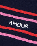 "amour" long-sleeved malo onesie#color_navy-multico