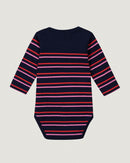 "amour" long-sleeved malo onesie#color_navy-multico