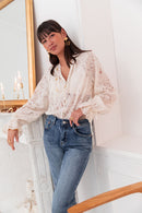 ANABÈLE Écrue - Chemise Dentelle