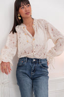 ANABÈLE Écrue - Chemise Dentelle