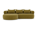 Angela - Canapé D'Angle - 4 Places - Velours Texturé - Vert