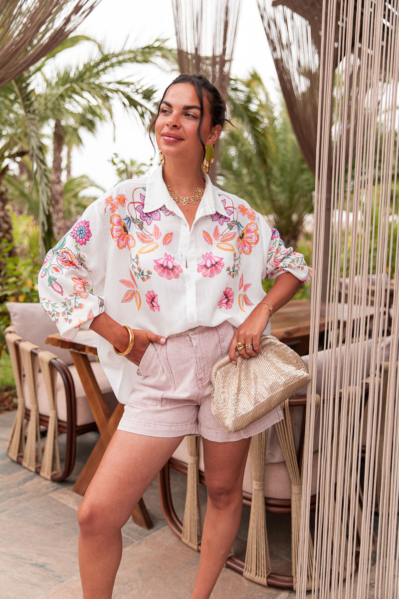 ANGÈLA Rose - Chemise Imprimée