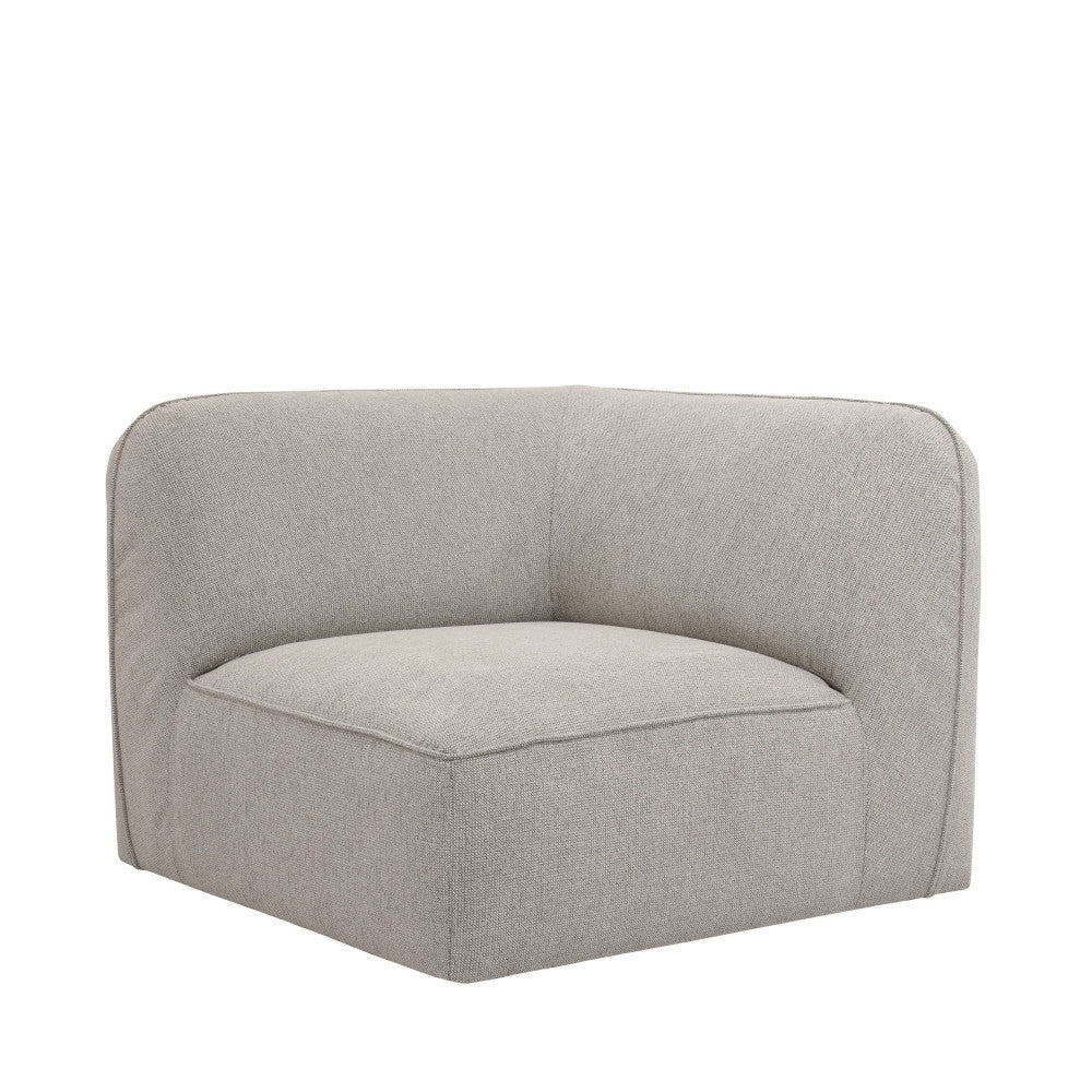 Noor - Reversible Corner Unit for Modular Sofa - Fabric - Natural Mottled