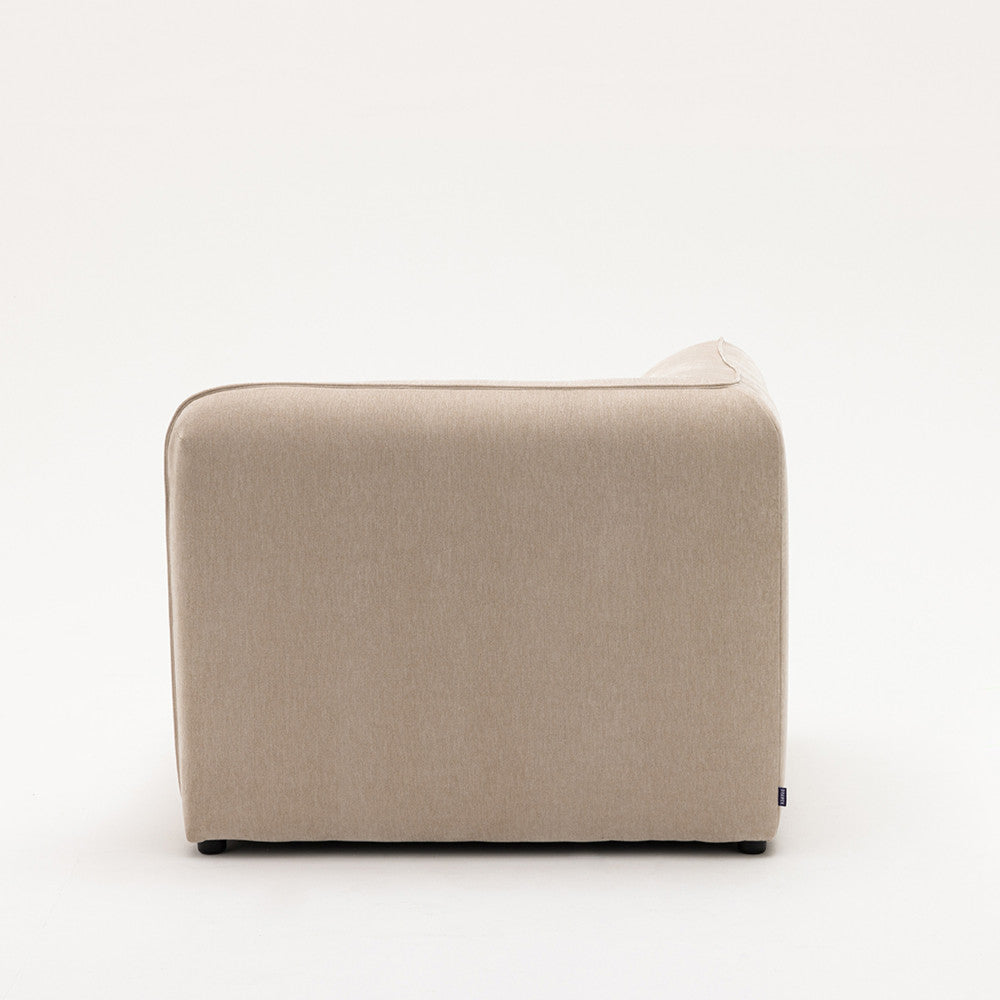 Noor - Módulo de esquina reversible para sofá modular - Tela - Beige