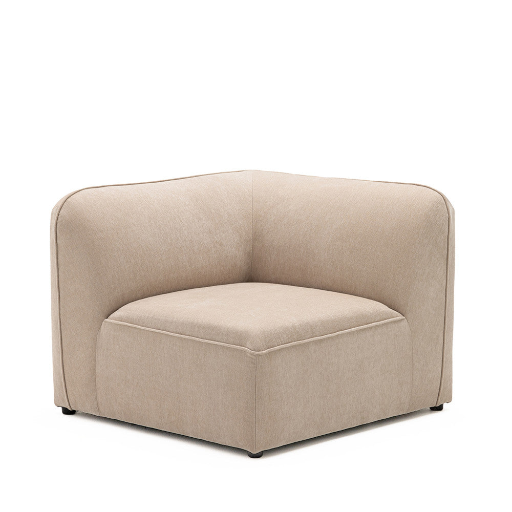 Noor - Módulo de esquina reversible para sofá modular - Tela - Beige