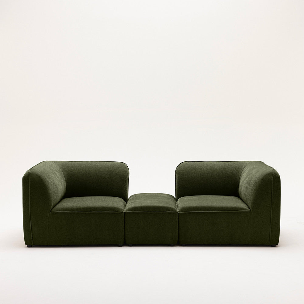 Noor - Angle Réversible Pour Canapé Modulable - Tissu - Vert
