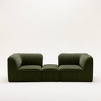 Noor - Angle Réversible Pour Canapé Modulable - Tissu - Vert