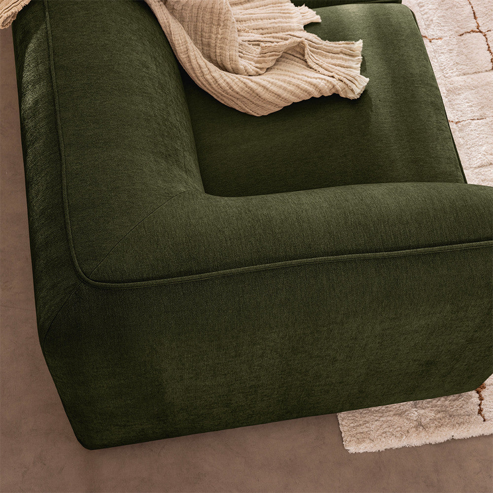 Noor - Angle Réversible Pour Canapé Modulable - Tissu - Vert