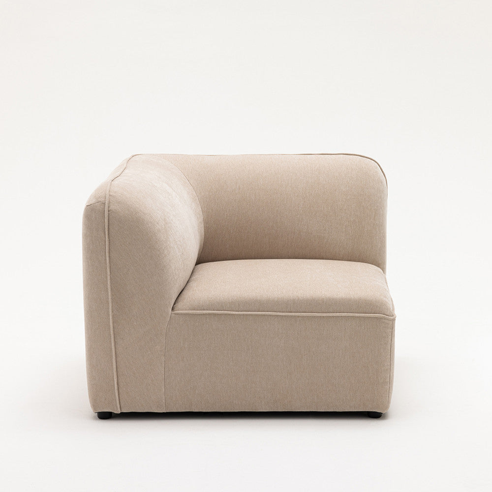 Noor - Módulo de esquina reversible para sofá modular - Tela - Beige