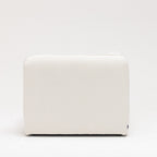 Noor - Reversible Corner Unit for Modular Sofa - Bouclé Fabric - Ivory White