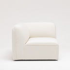 Noor - Reversible Corner Unit for Modular Sofa - Bouclé Fabric - Ivory White