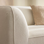 Noor - Reversible Corner Unit for Modular Sofa - Bouclé Fabric - Ivory White