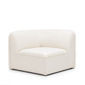 Noor - Reversible Corner Unit for Modular Sofa - Bouclé Fabric - Ivory White
