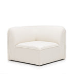 Noor - Reversible Corner Unit for Modular Sofa - Bouclé Fabric - Ivory White