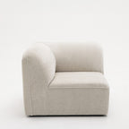 Noor - Reversible Corner Unit for Modular Sofa - Corduroy - Ecru