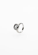 Bague Ronde En Cristal Blanc
