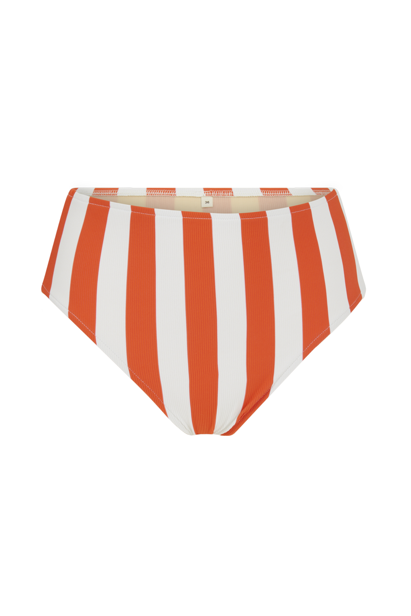 anja bikini culotte haute la magnétique rayé orange devant