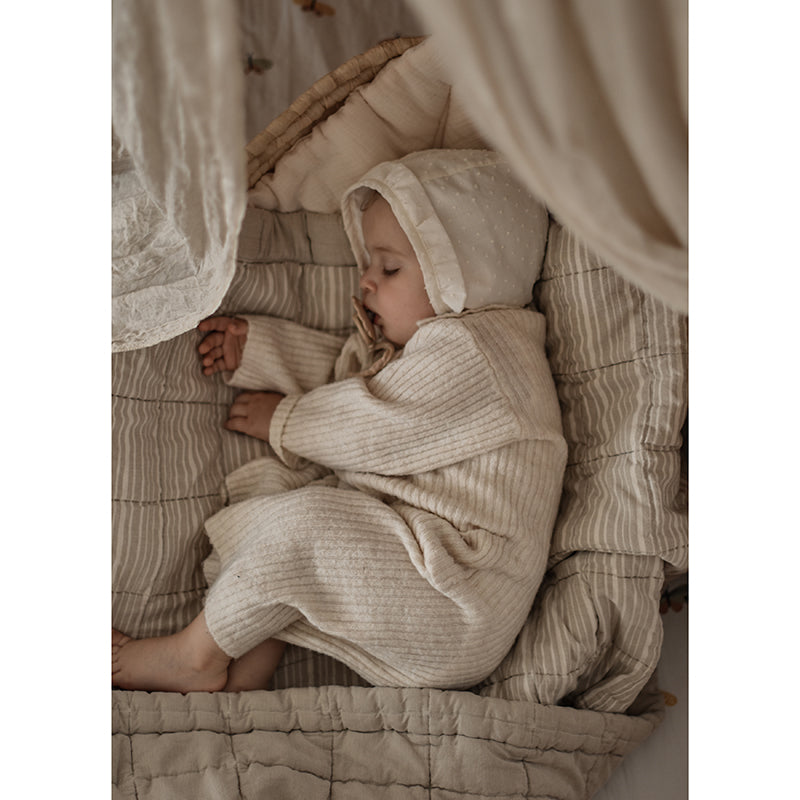 Couverture Enfant Coton Lavé Réversible Anna Sable M