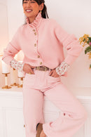 ANOUCK Rose - Cardigan Col Victorien