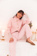 ANOUCK Rose - Cardigan Col Victorien
