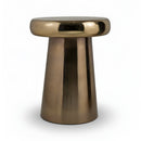 Table d'appoint Anouk en métal doré D40 cm