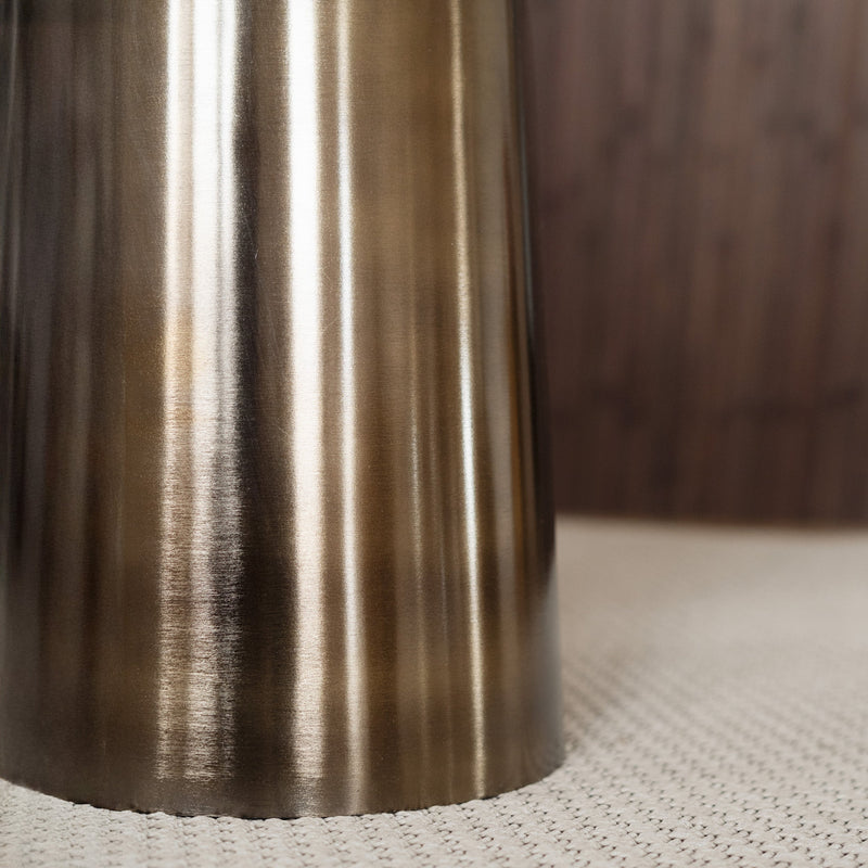 Table d'appoint Anouk en métal doré D40 cm