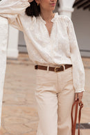 ANTHÉA Écrue - Chemise Brodée
