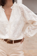ANTHÉA Écrue - Chemise Brodée