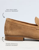 Penny Loafer Flex Antoine - Sand Suede - Rubber sole - Man